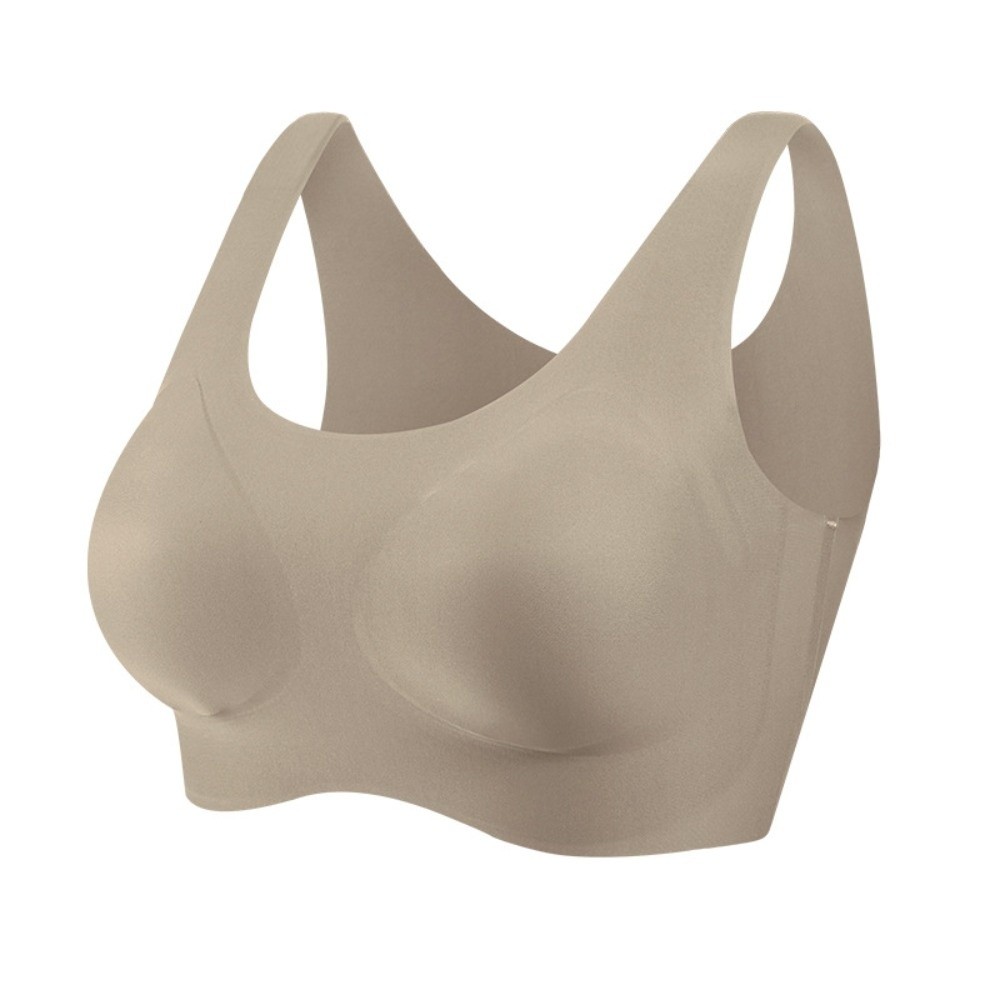 Bralette Wireless Soft - Soft Close-fitting Wireless Bra Shockproof Gathered