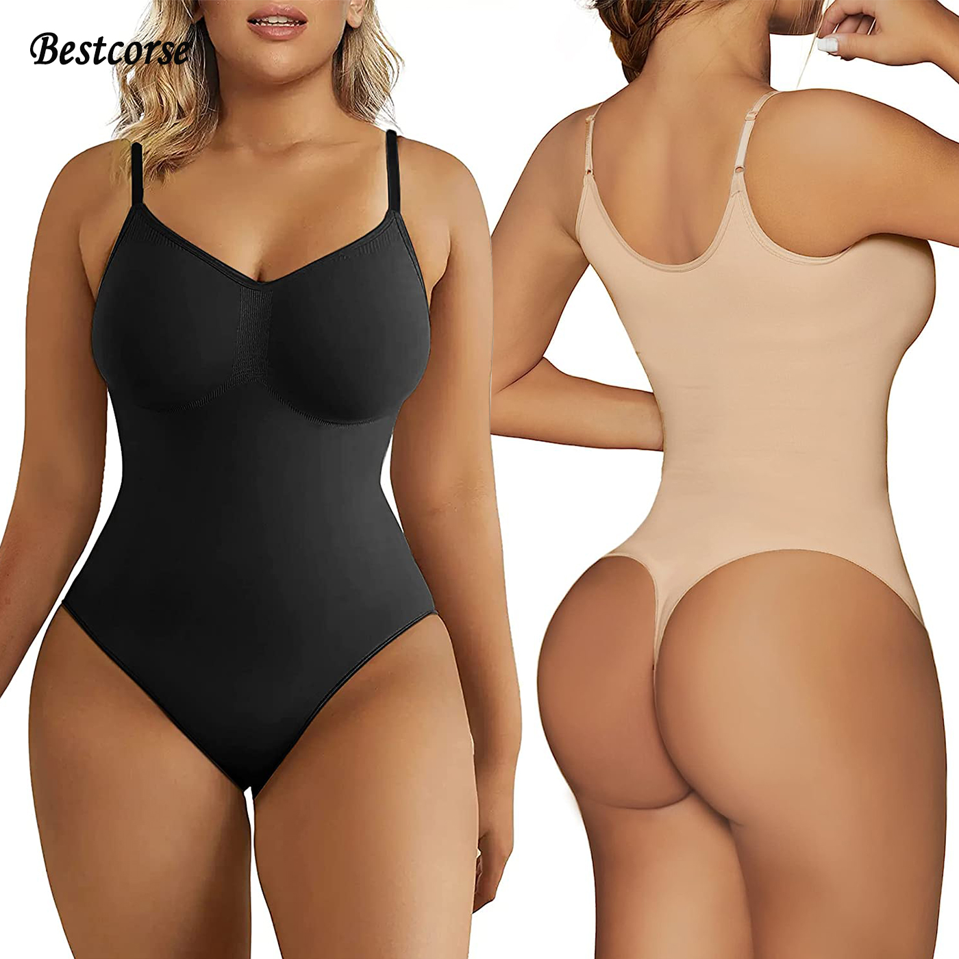 Shapewear Bodysuit Firm - XS 3XL Seamless Body Suit Shapewear