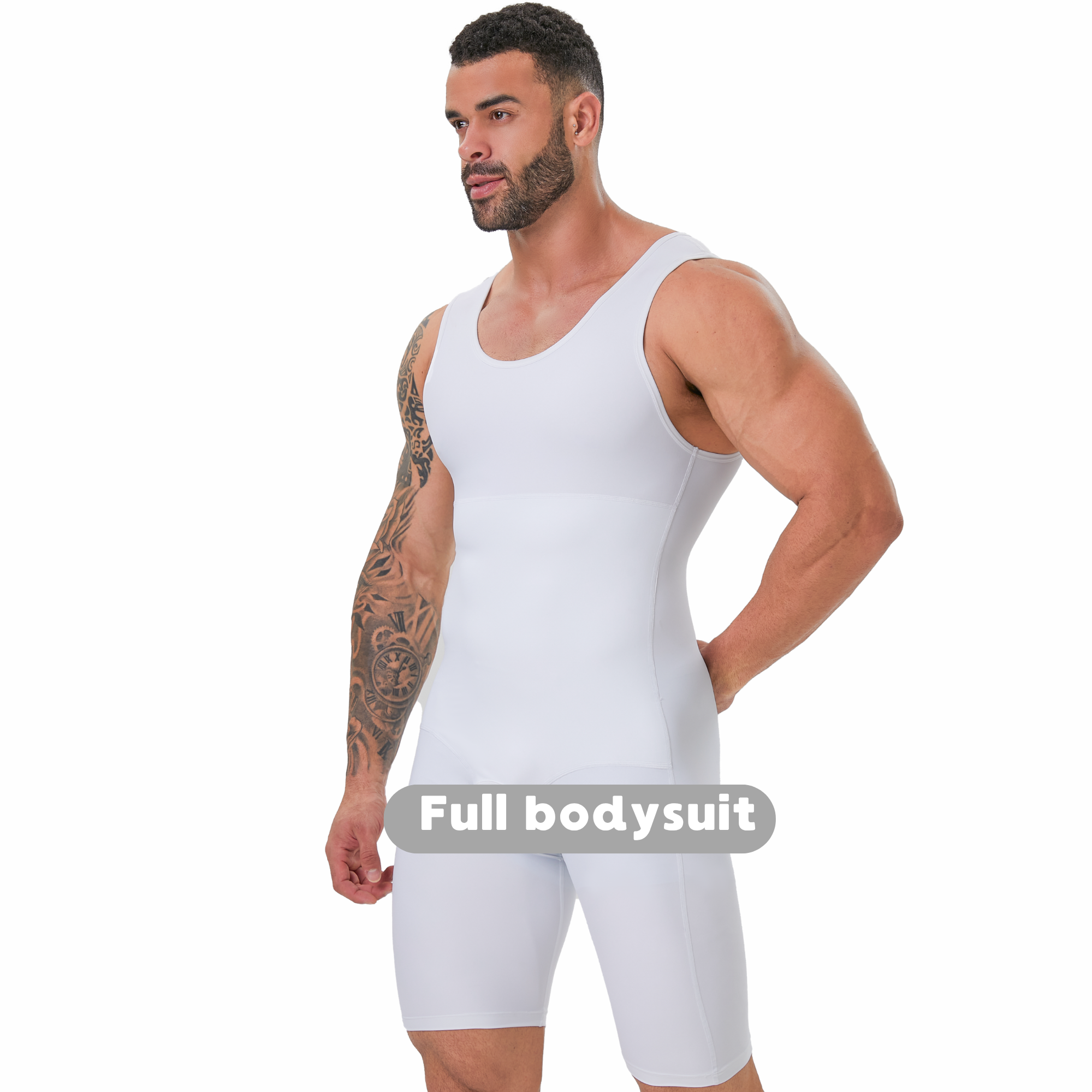 Men's Double Layer Tummy Contr - Shapewear Bodysuit Firm avaliação e preço