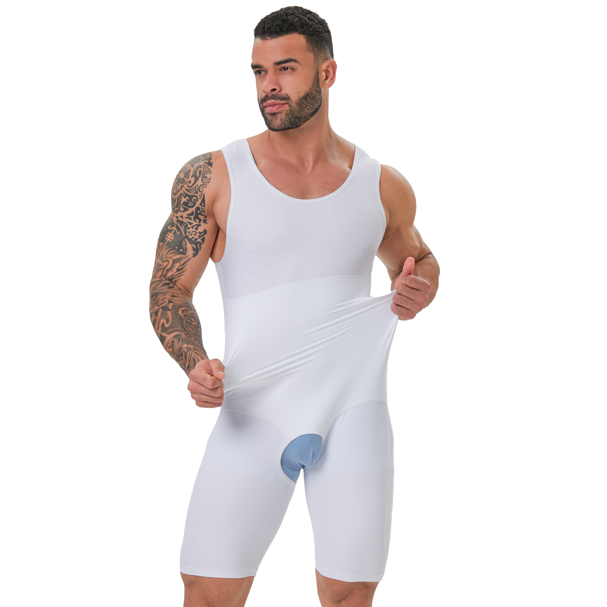 Men's Double Layer Tummy Contr - Shapewear Bodysuit Firm avaliação e preço