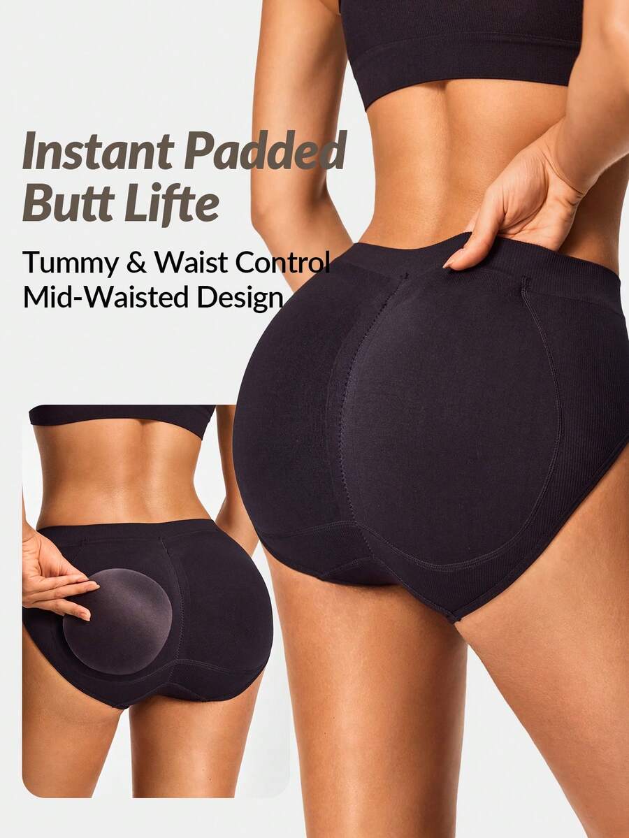 Seamless Mid-Rise Padded Brief - Seamless Underwear Women avaliação e preço