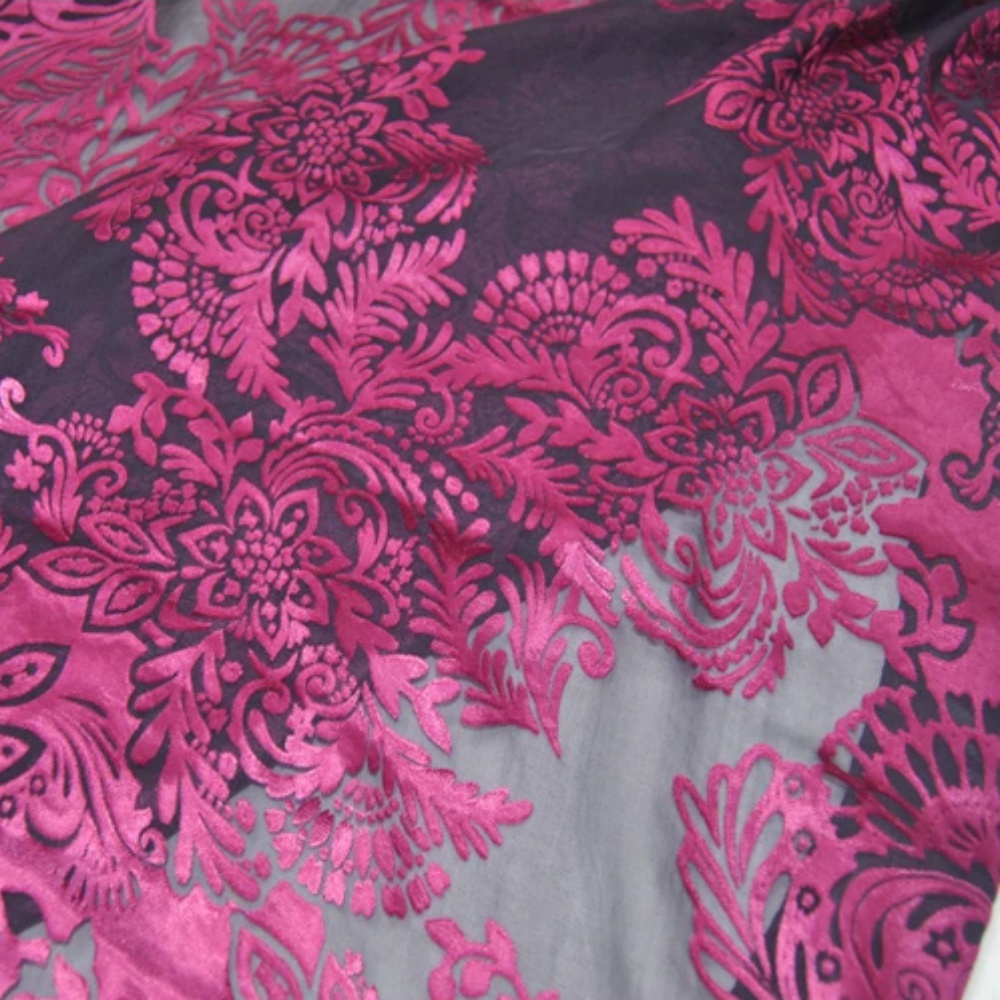 Fashion Large Pink Flower Desi - Robe Silk Women avaliação e preço