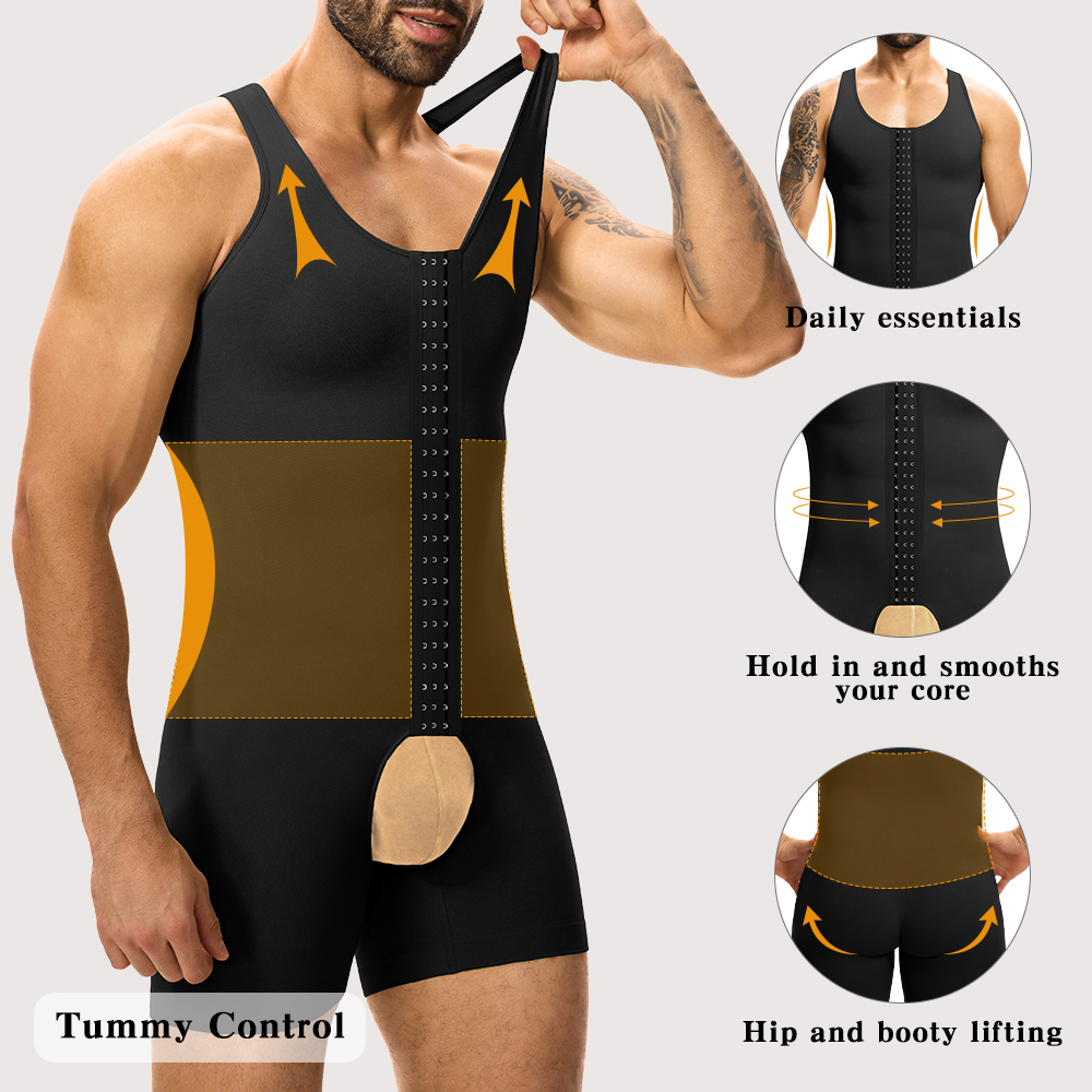 Men's Compression Shapewear  T - Shapewear Bodysuit Firm avaliação e preço