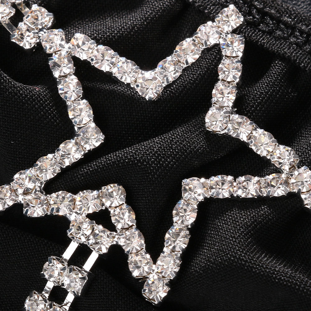 Sexy Crystal Star Waist Thong  - Thong Bikini Women avaliação e preço