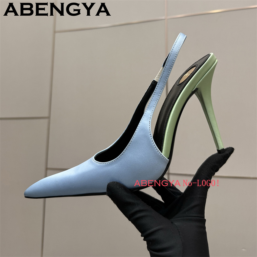 Multi-color Satin Pointy Toe T - Slip Dress Satin avaliação e preço
