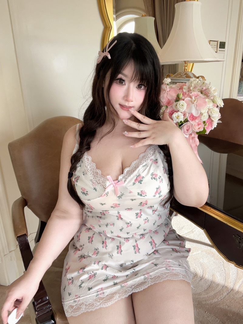 Women's Sexy Plus Size Lingeri - Babydoll Chemise Night avaliação e preço