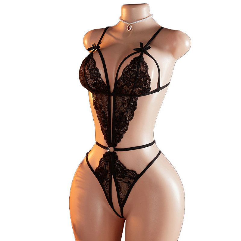 Transparent Sexy One-piece Hol - Lace Teddy Lingerie avaliação e preço