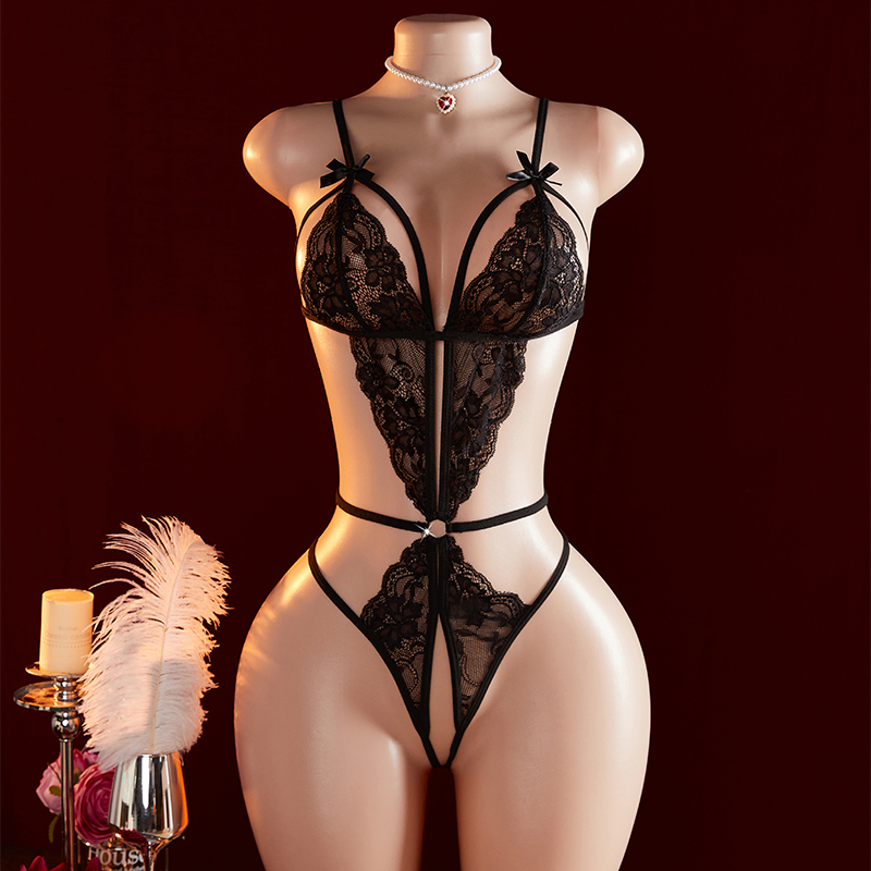Transparent Sexy One-piece Hol - Lace Teddy Lingerie avaliação e preço