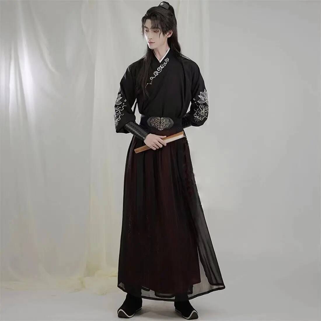Ancient knight hanfu men women - Robe Silk Women avaliação e preço