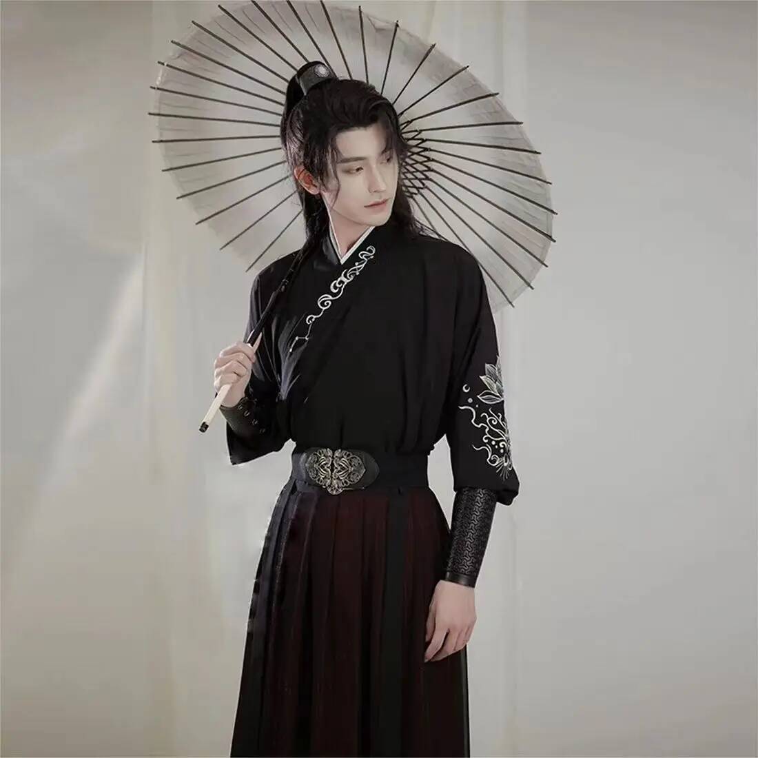 Ancient knight hanfu men women - Robe Silk Women avaliação e preço