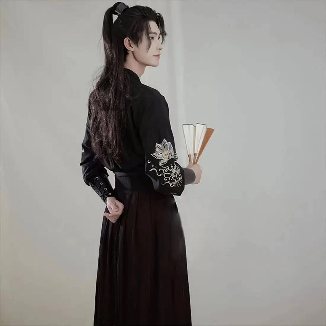 Ancient knight hanfu men women - Robe Silk Women avaliação e preço