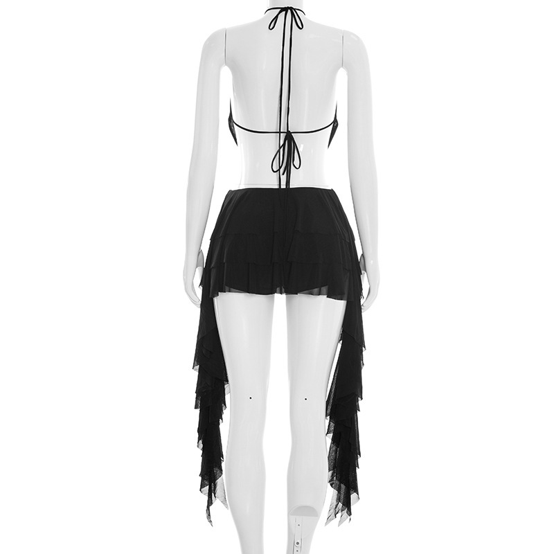 Women Sexy Solid Mesh 2 Piece  - Cami Top Lace avaliação e preço