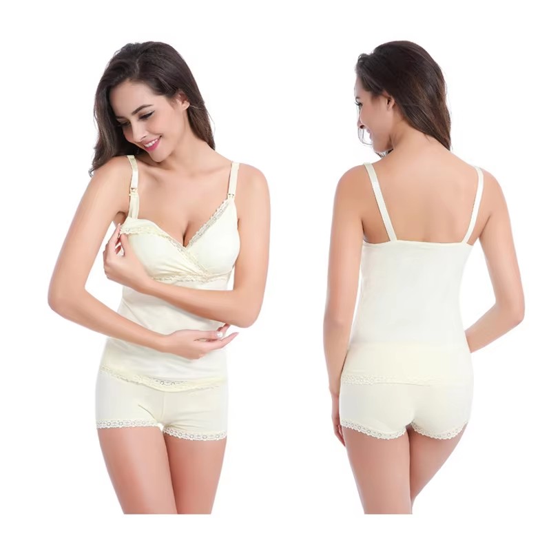 Maternity Clothes Women's Slee - Nursing Bra Sleep avaliação e preço