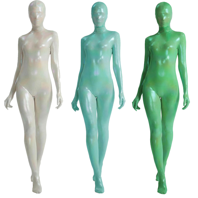Women Shiny Gradient Zentai Bo - Shapewear Bodysuit Firm avaliação e preço