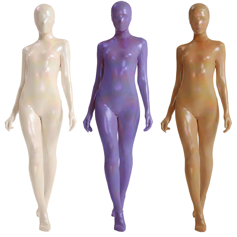 Women Shiny Gradient Zentai Bo - Shapewear Bodysuit Firm avaliação e preço