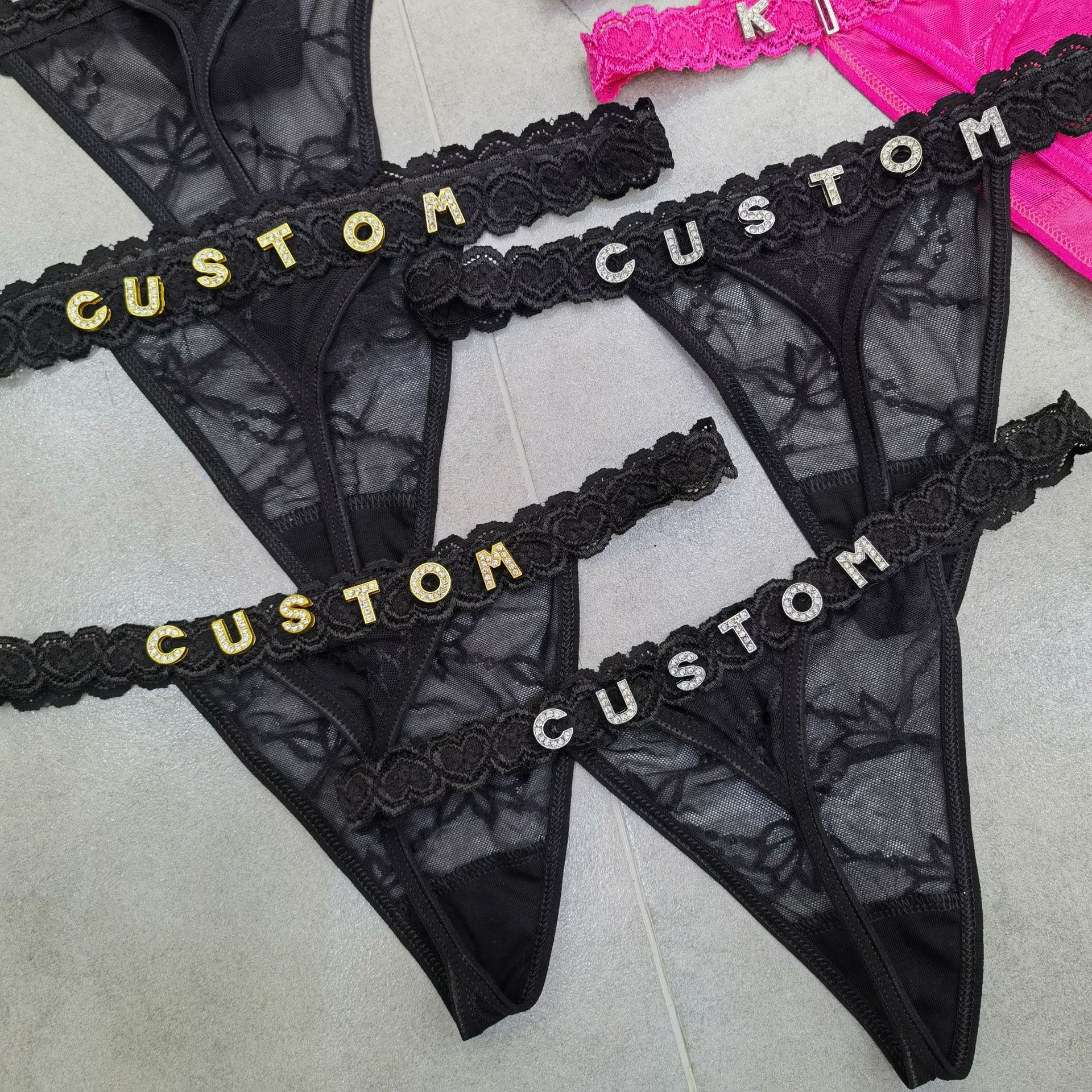 Customize Thongs Crystal Name  - Thong Bikini Women avaliação e preço