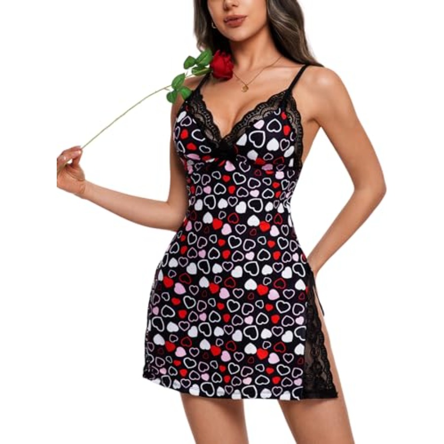 Night Gowns for Women V Neck L - Babydoll Chemise Night avaliação e preço