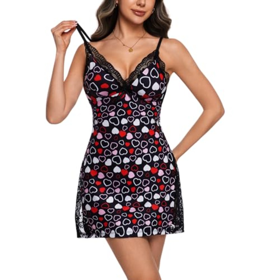Night Gowns for Women V Neck L - Babydoll Chemise Night avaliação e preço
