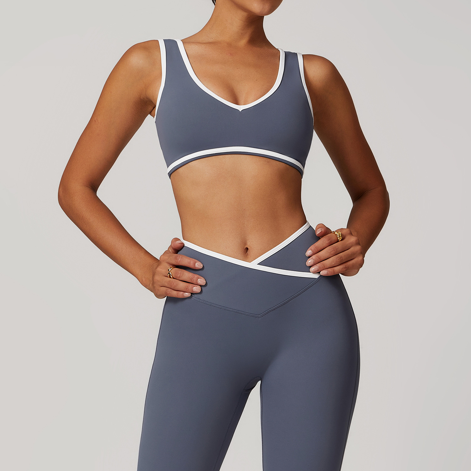 V-Neck Sports Bra Women Top Pu - Push Up Bra Padded avaliação e preço