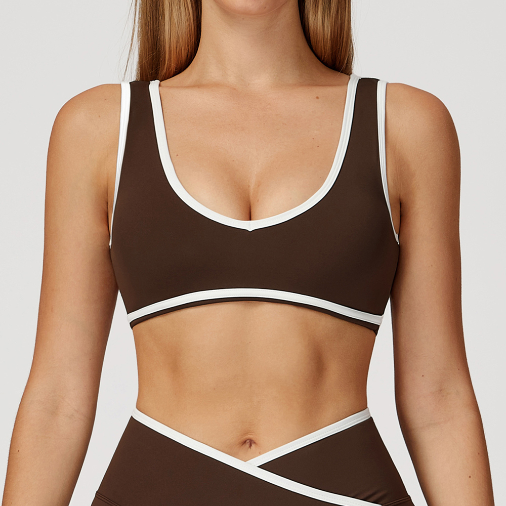 V-Neck Sports Bra Women Top Pu - Push Up Bra Padded avaliação e preço