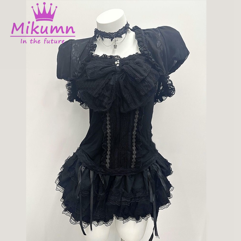 Mikumn Gothic Lolita Black Lac - Cami Top Lace avaliação e preço