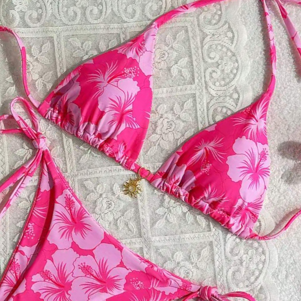 Women's Printed Vest Bikini+Th - Thong Bikini Women avaliação e preço