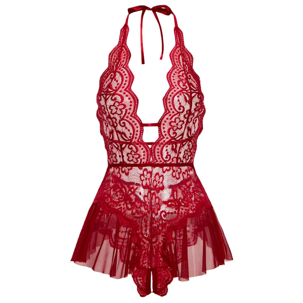 Erotic Crotchless Hot Lingerie - Lace Teddy Lingerie avaliação e preço