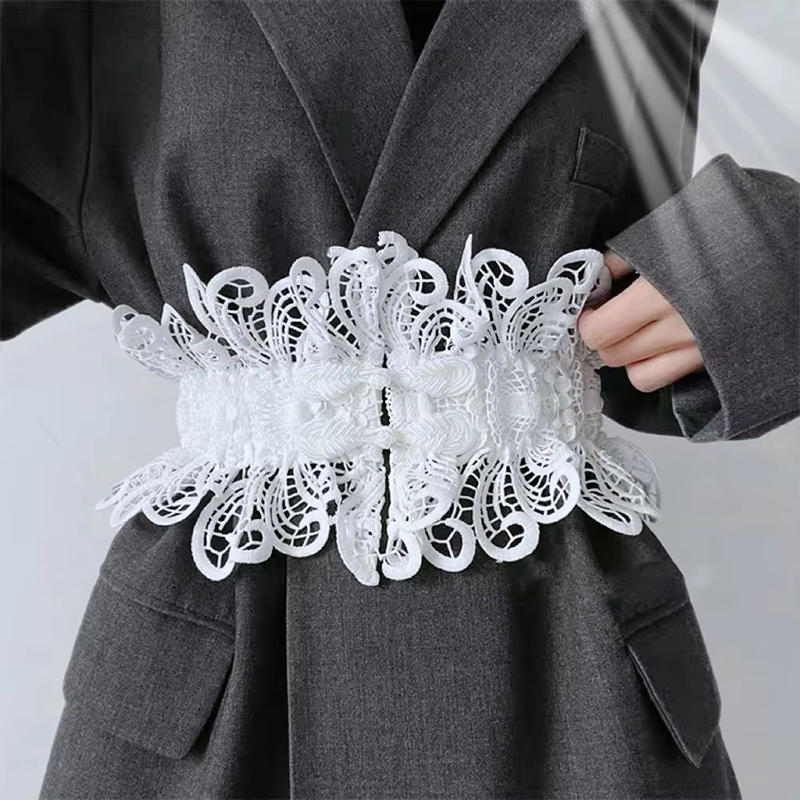 Elegant Lace Wide Waist Belt f - Corset Waist Cinch avaliação e preço
