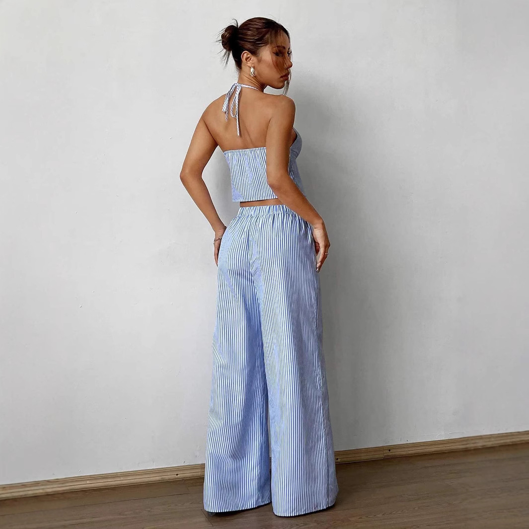 Striped Lace Up Camisole Colla - Cami Top Lace avaliação e preço