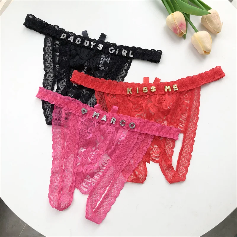 Customized Crystal Name Letter - Thong Bikini Women avaliação e preço