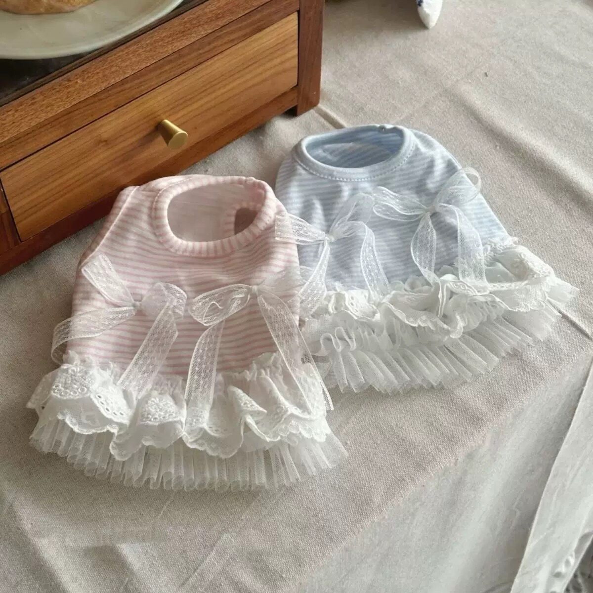 Sweet Bow Dog Clothes Lace Sma - Lace Teddy Lingerie avaliação e preço