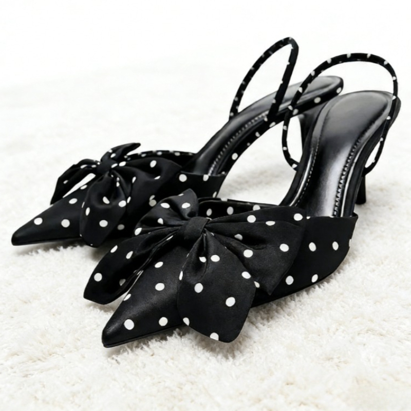 Brown Polka Dot Butterfly Knot - Slip Dress Satin avaliação e preço