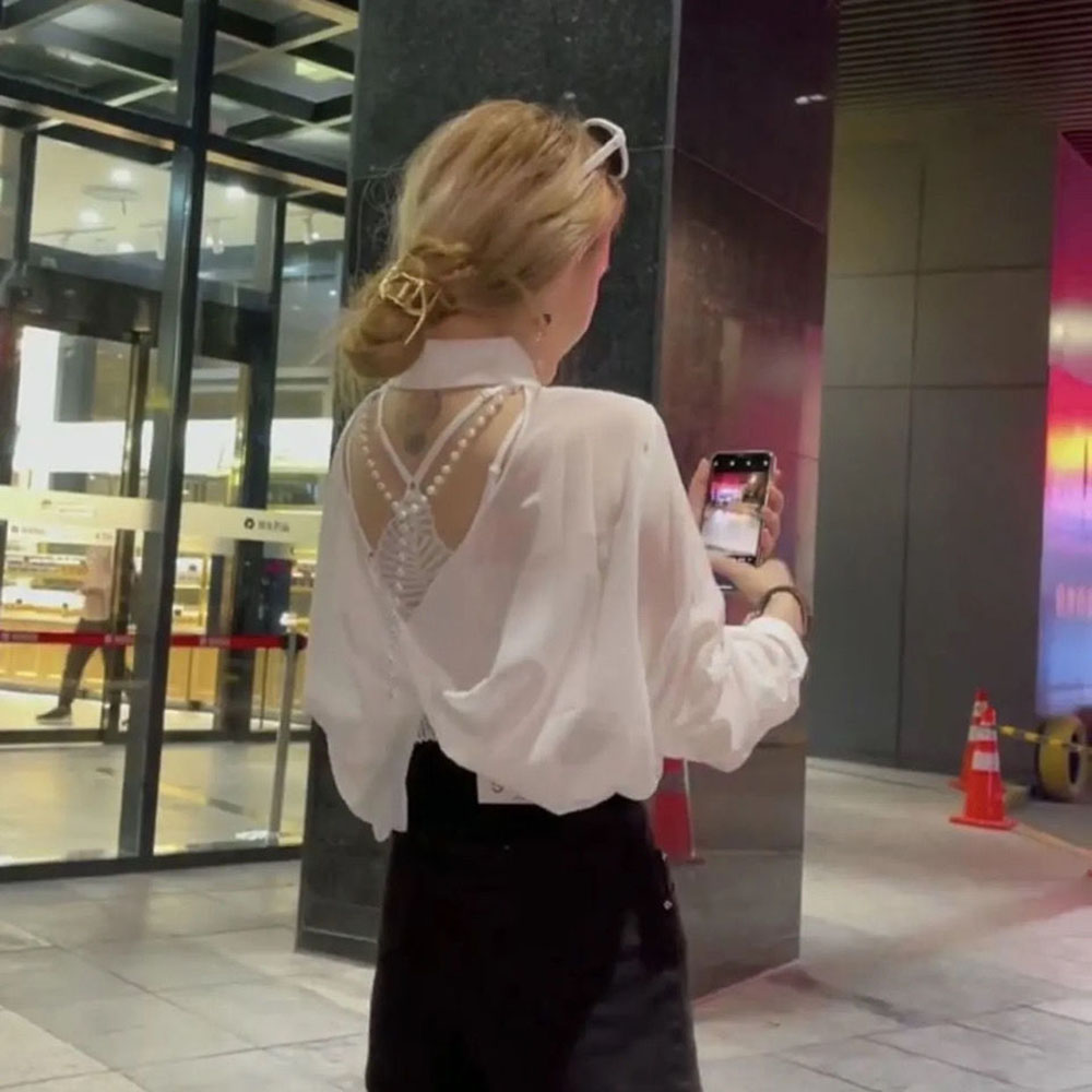 Fashion Chiffon Backless Sunsc - Cami Top Lace avaliação e preço