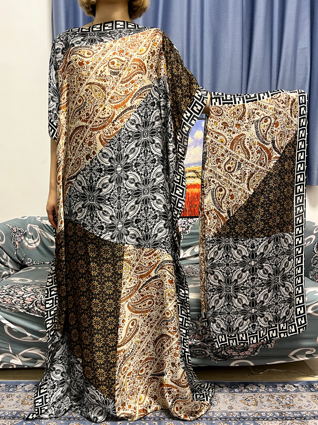 Abayas For Women Dubai Kaftan  - Robe Silk Women avaliação e preço