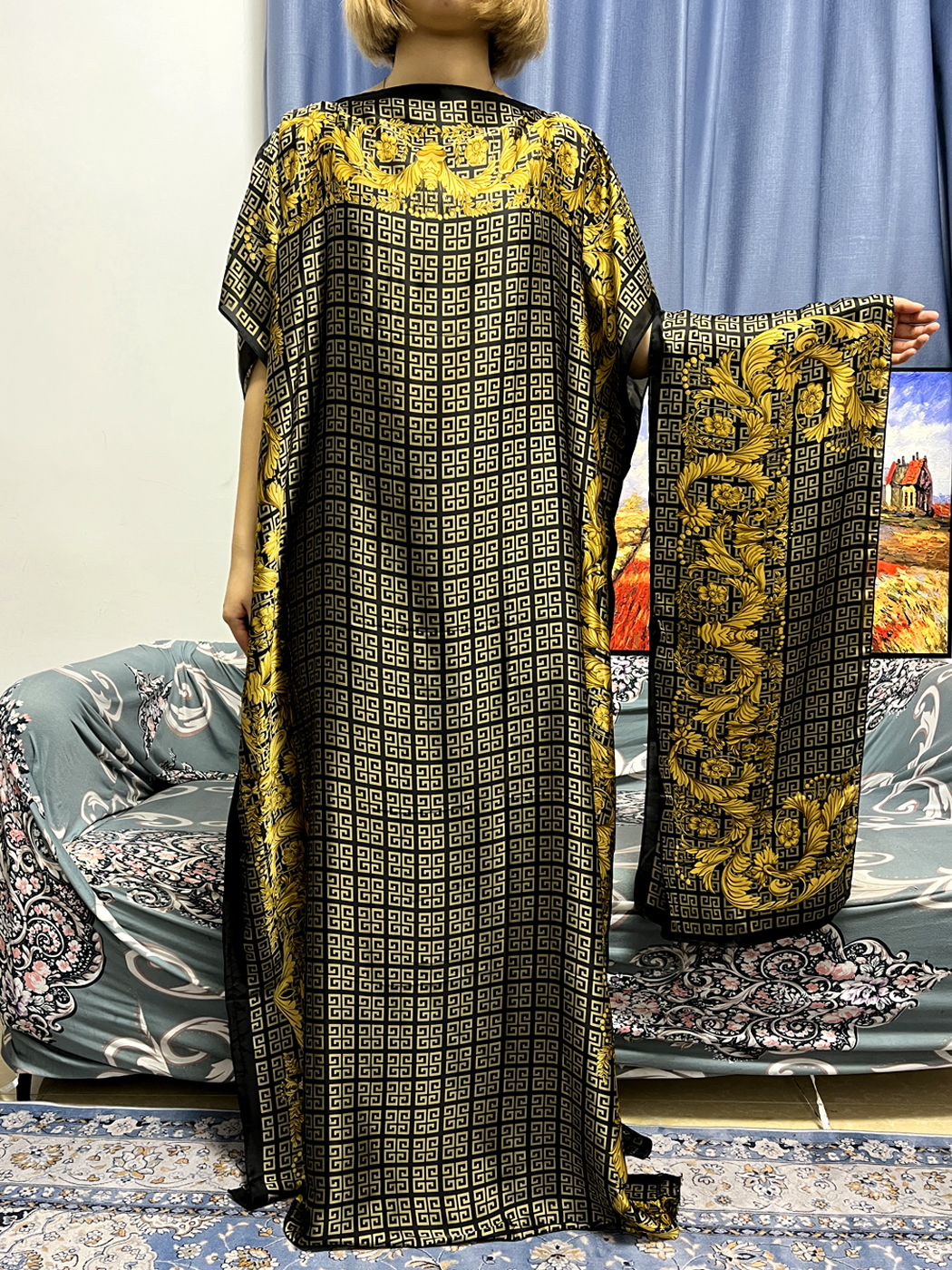 Abayas For Women Dubai Kaftan  - Robe Silk Women avaliação e preço