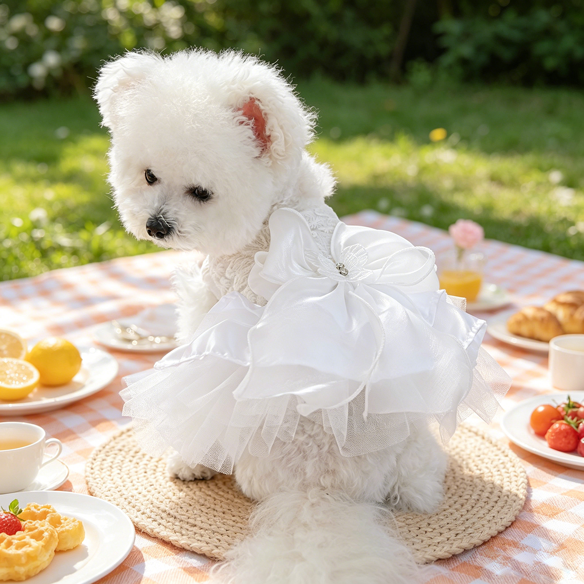 Elegant Lace Bow Pet Dress, Go - Lace Teddy Lingerie avaliação e preço