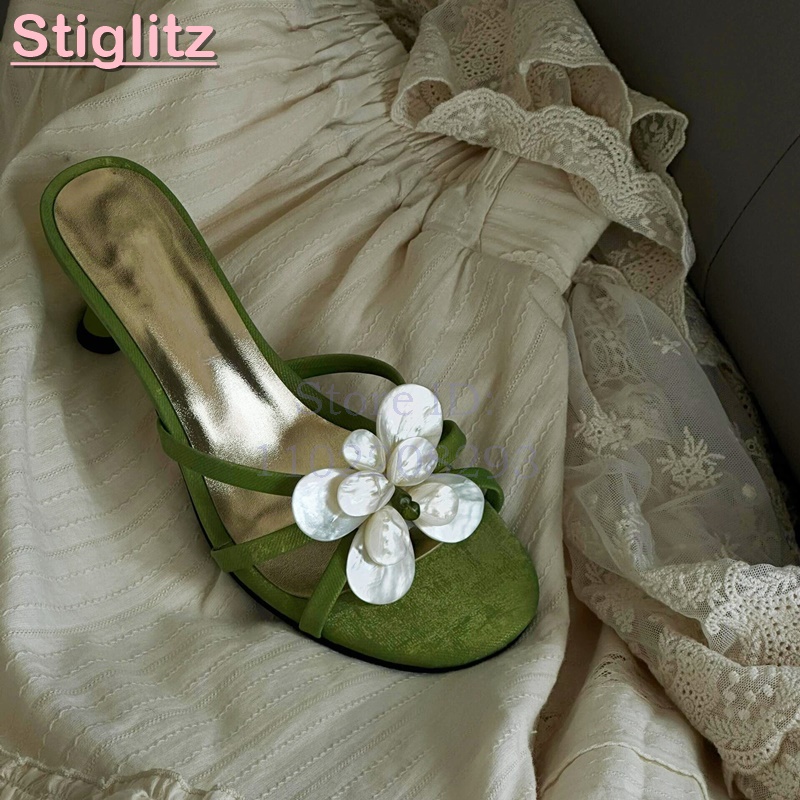 White Flower High Heels Slippe - Slip Dress Satin avaliação e preço
