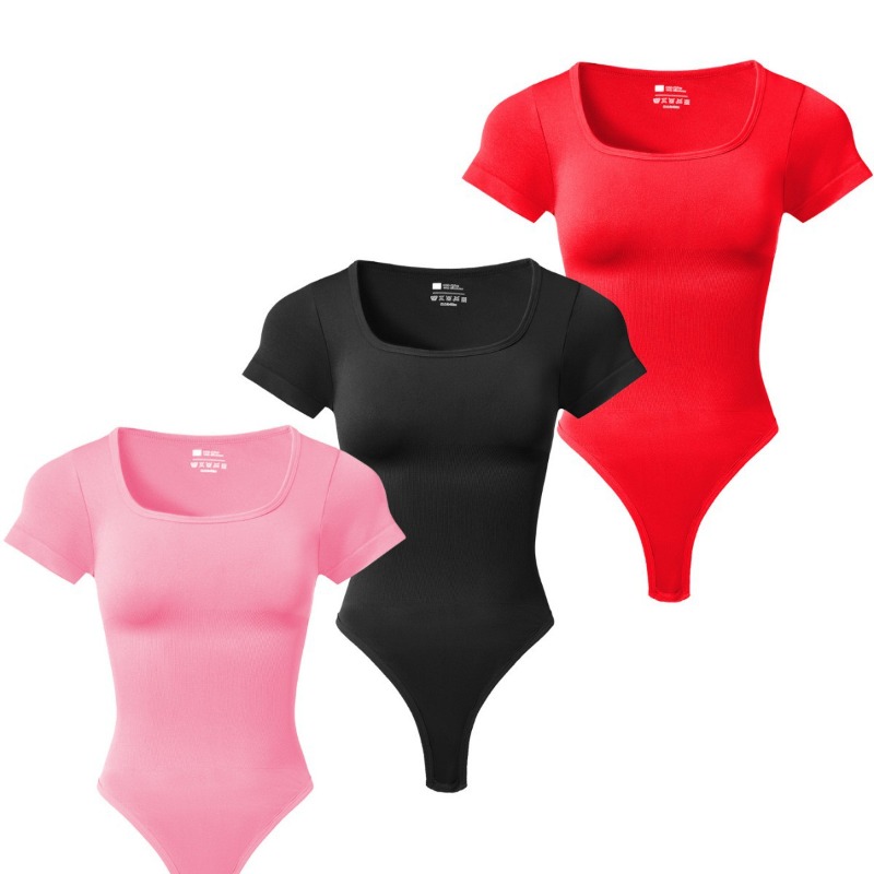 Women Plus Size Square Neck Sh - Shapewear Bodysuit Firm avaliação e preço