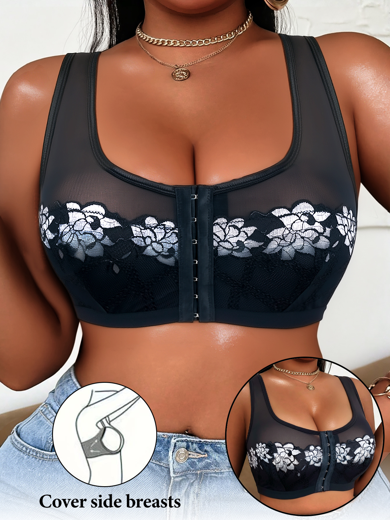 1PC Women's Push-up Bra, Wide  - Push Up Bra Padded avaliação e preço