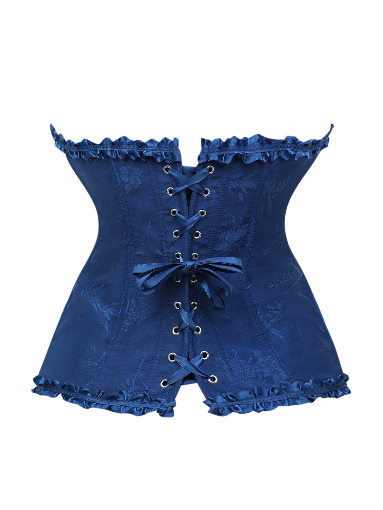 Dark blue jacquard lace edged  - Corset Waist Cinch avaliação e preço