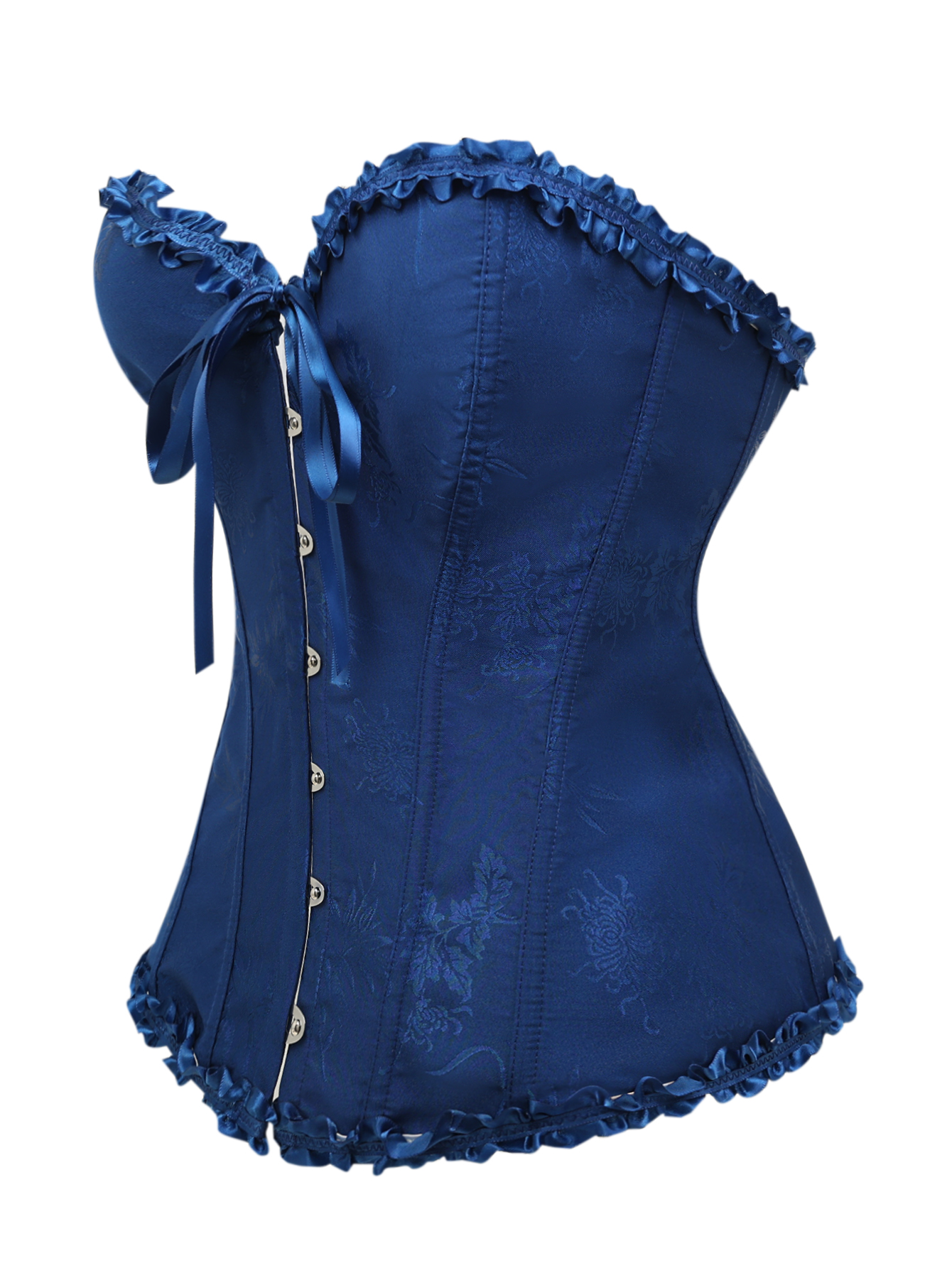 Dark blue jacquard lace edged  - Corset Waist Cinch avaliação e preço