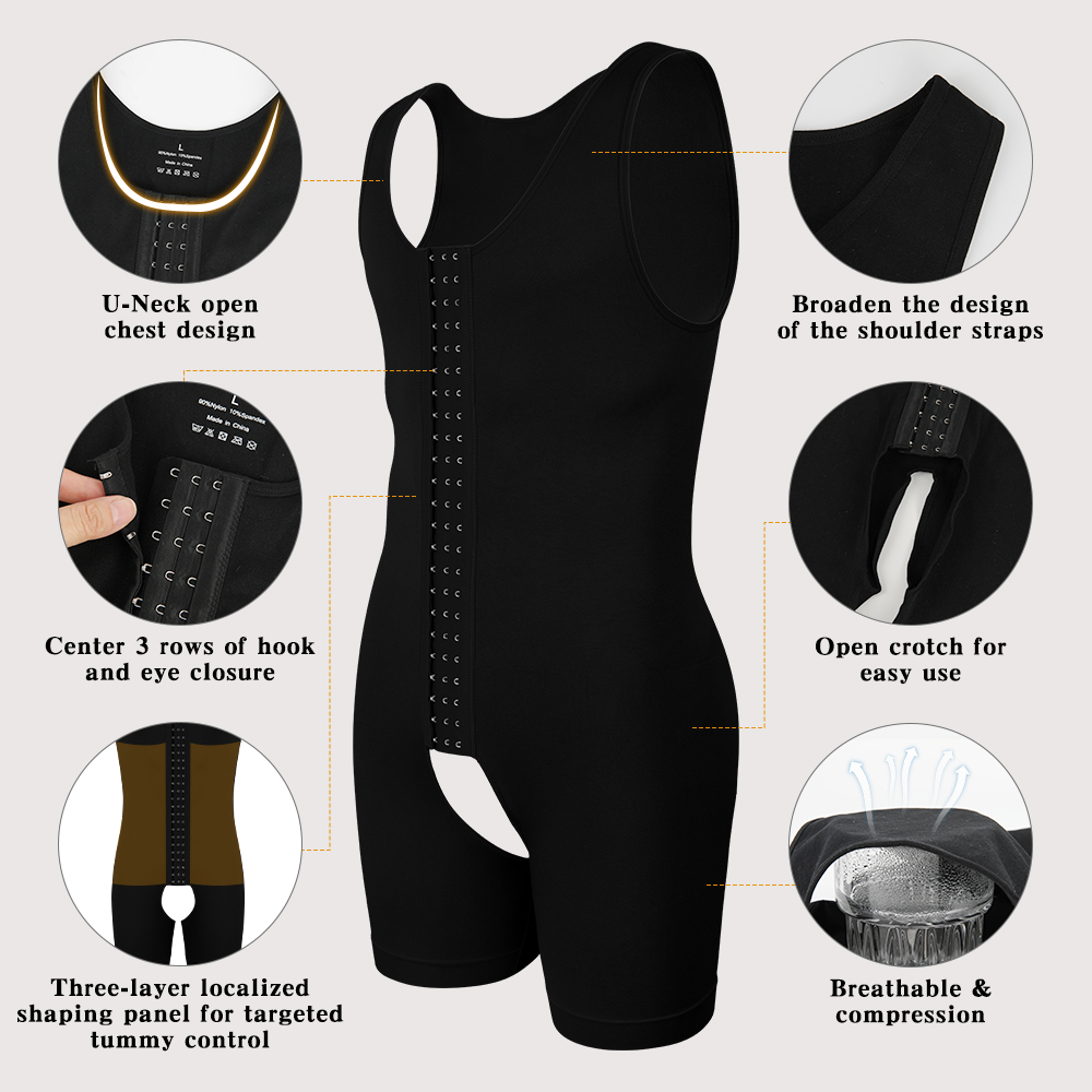 Men's Compression Shapewear  T - Shapewear Bodysuit Firm avaliação e preço