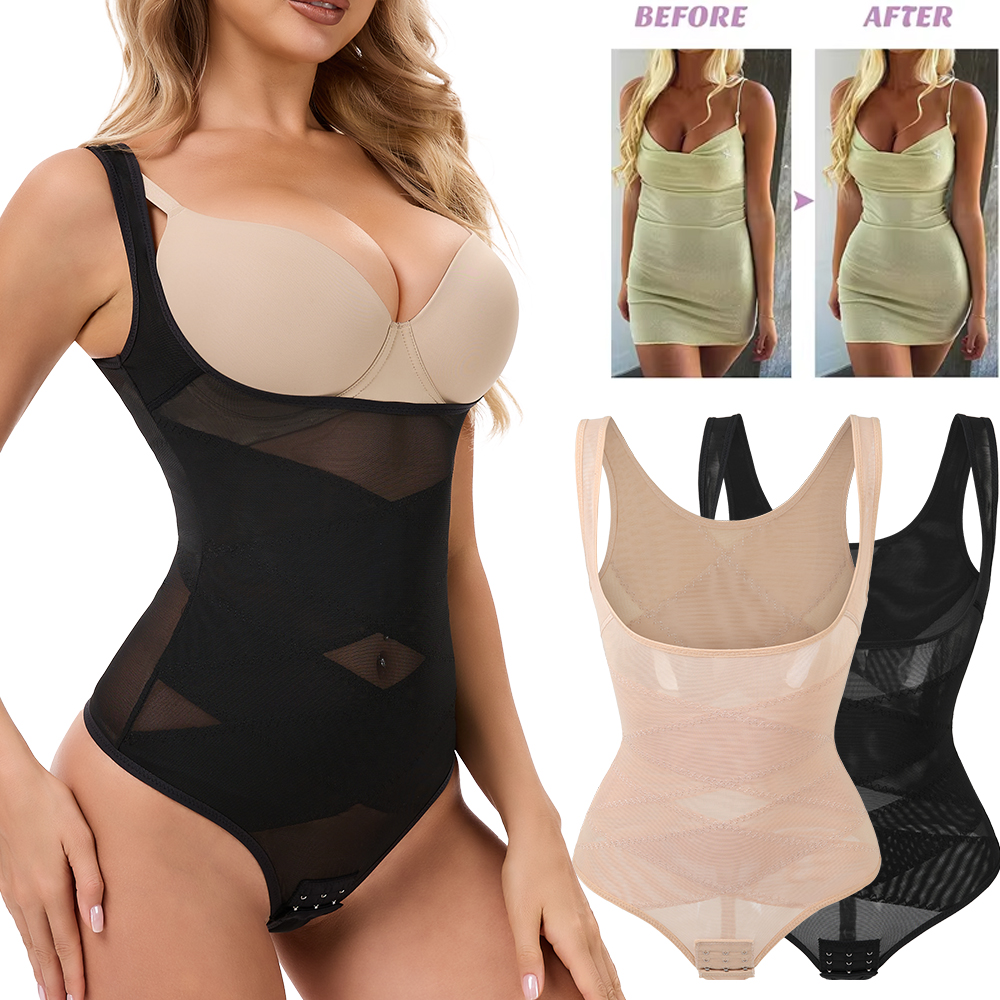 Mesh Thongs Bodysuit Shapewear - Shapewear Bodysuit Firm avaliação e preço
