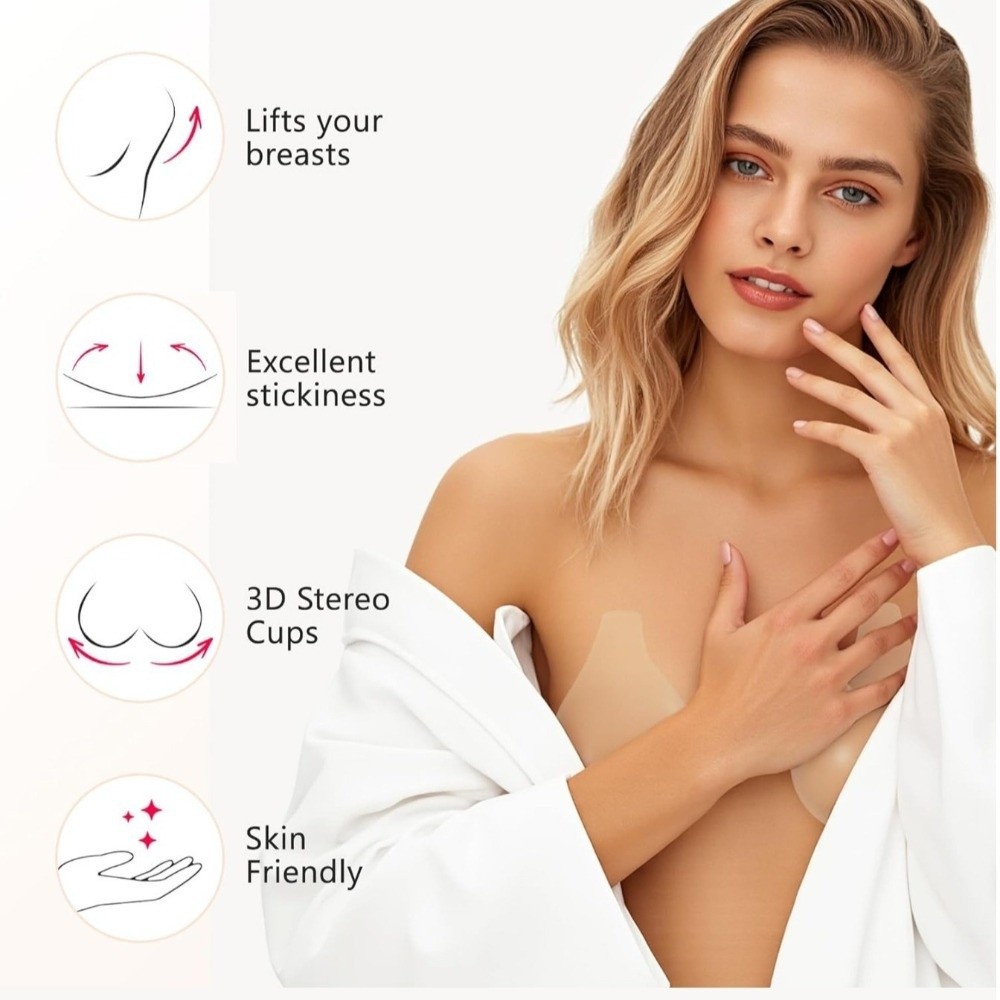 Seamless Silicone Nipple Cover - Silicone Bra Adhesive avaliação e preço