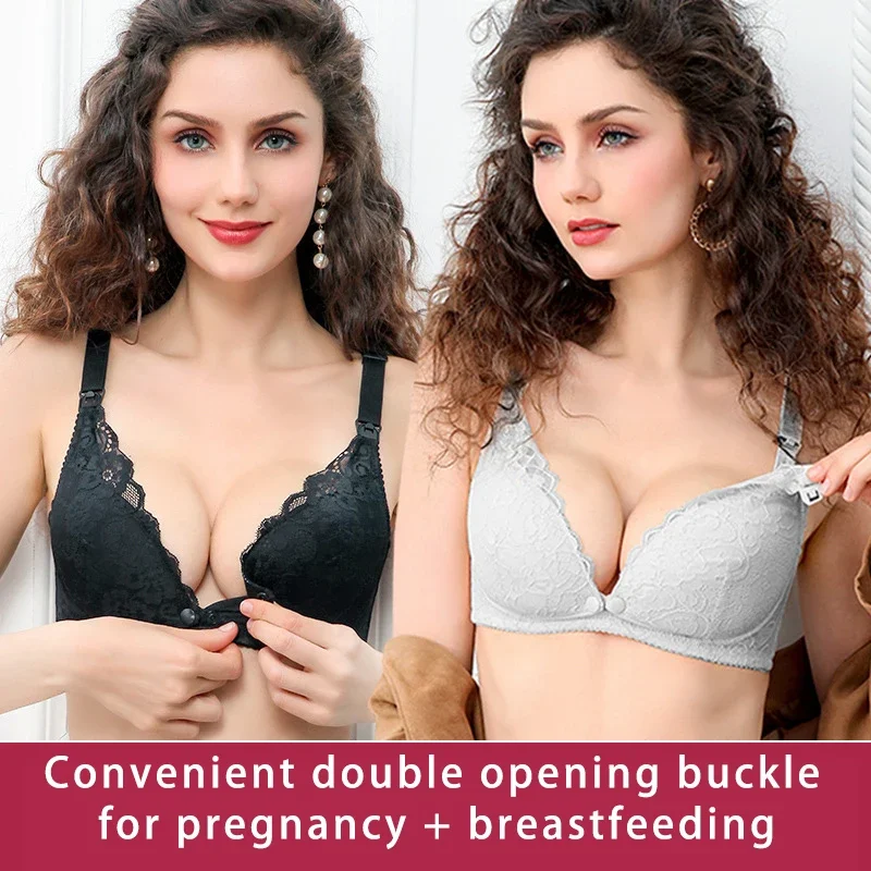 Maternity Lace Trim Nursing Br - Nursing Bra Sleep avaliação e preço