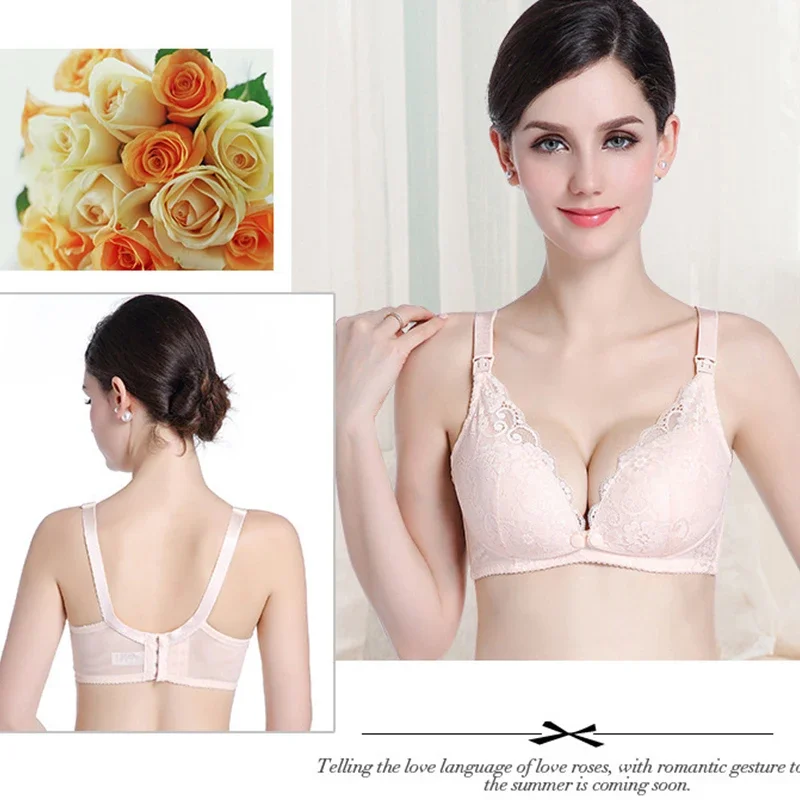 Maternity Lace Trim Nursing Br - Nursing Bra Sleep avaliação e preço